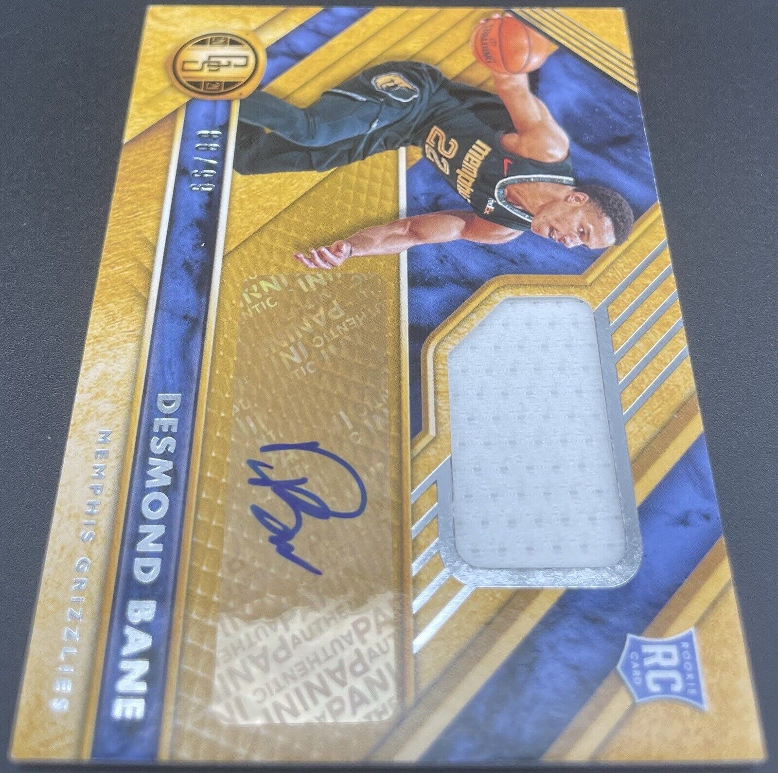 2020 Panini Gold Standard  DESMOND BANE #DES  RPA Rookie Auto Patch  /99