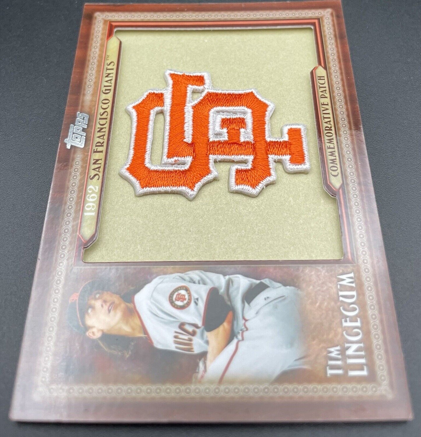 Tim Lingegum 2011 Topps #TLMP-TL 1962 Commemorative Patch San Francisco Giants￼