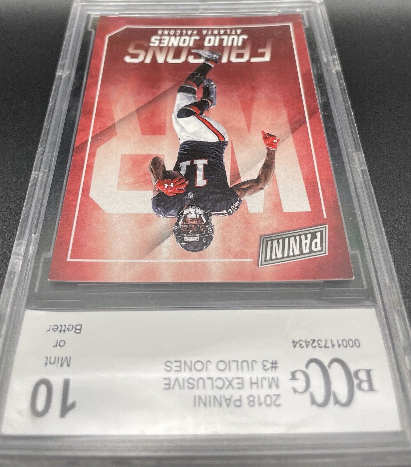 2018 Panini MJH Exclusive Julio Jones #3 BCCG 10 Atlanta Falcons HOF Graded Card