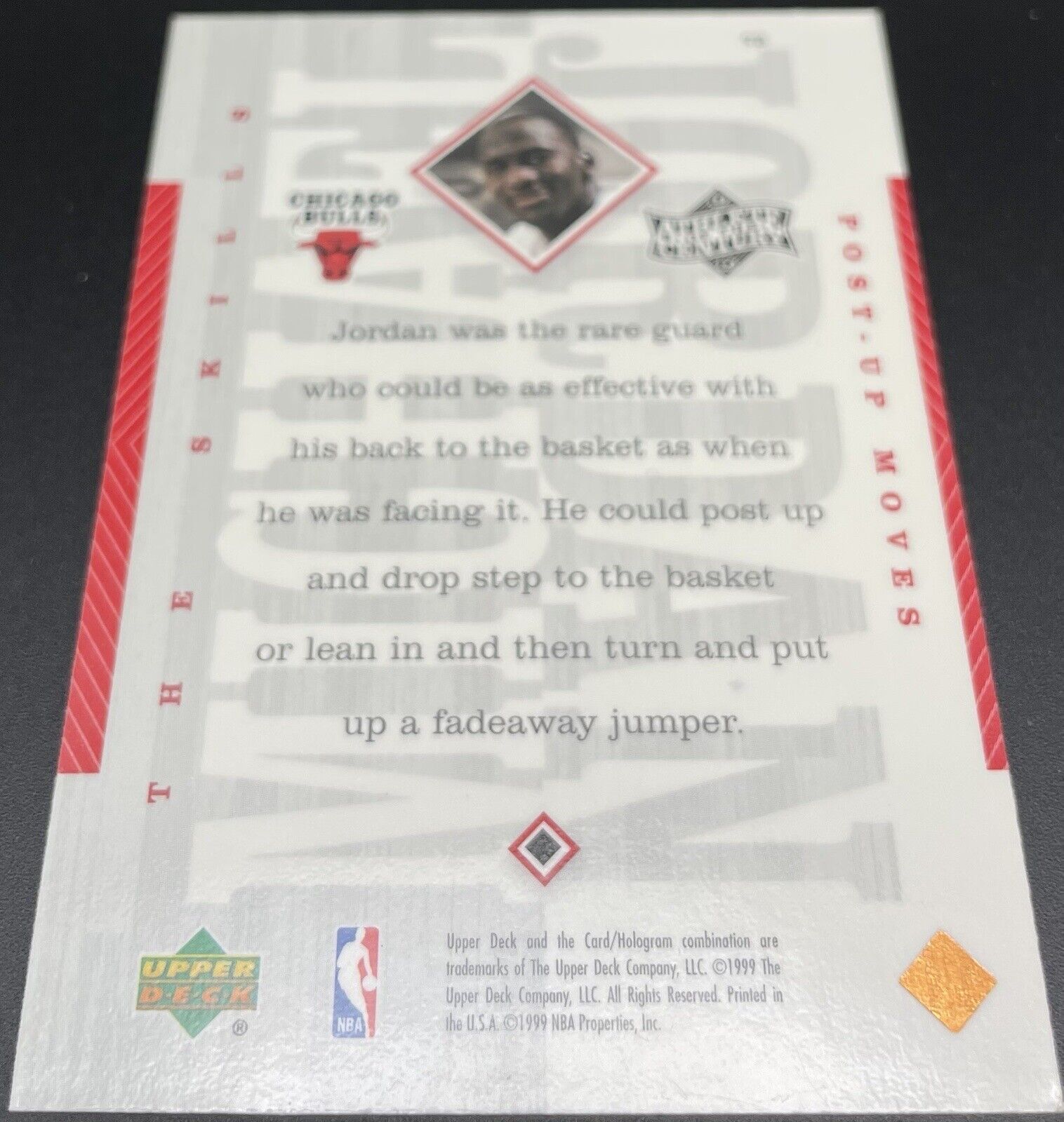 1999 Upper Deck #73 Michael Jordan the skills  Post Up Moves Chicago Bulls🔥