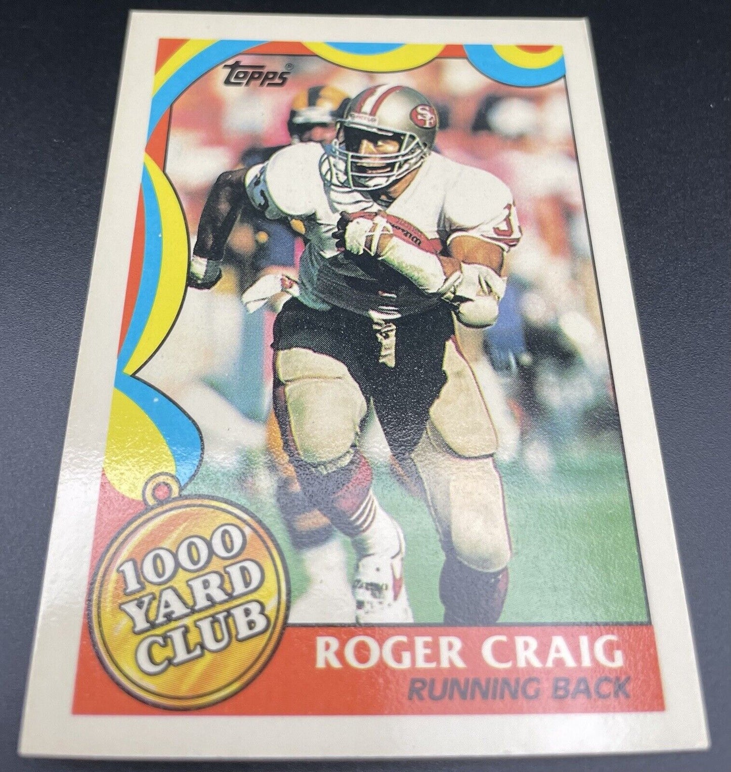 1989 Topps 1000 Yard Club #3 ROGER CRAIG Insert Card SAN FRANCISCO 49ers