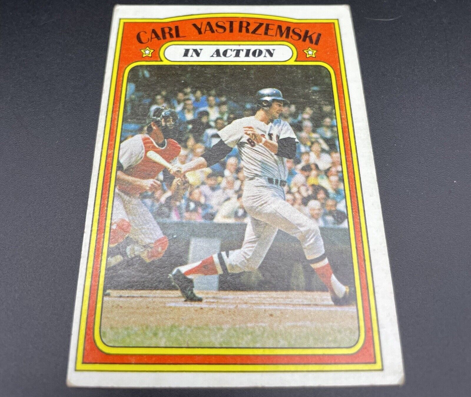 Carl Yastrzemski 1972 Topps #38  In Action Boston Red Sox