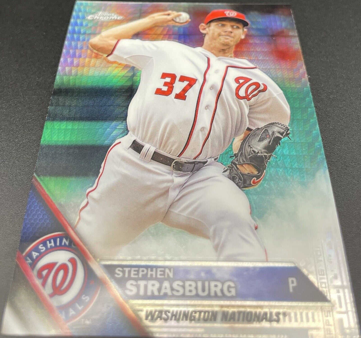 2016 Topps Chrome - Prism Refractor #40 Stephen Strasburg Washington Nationals ￼