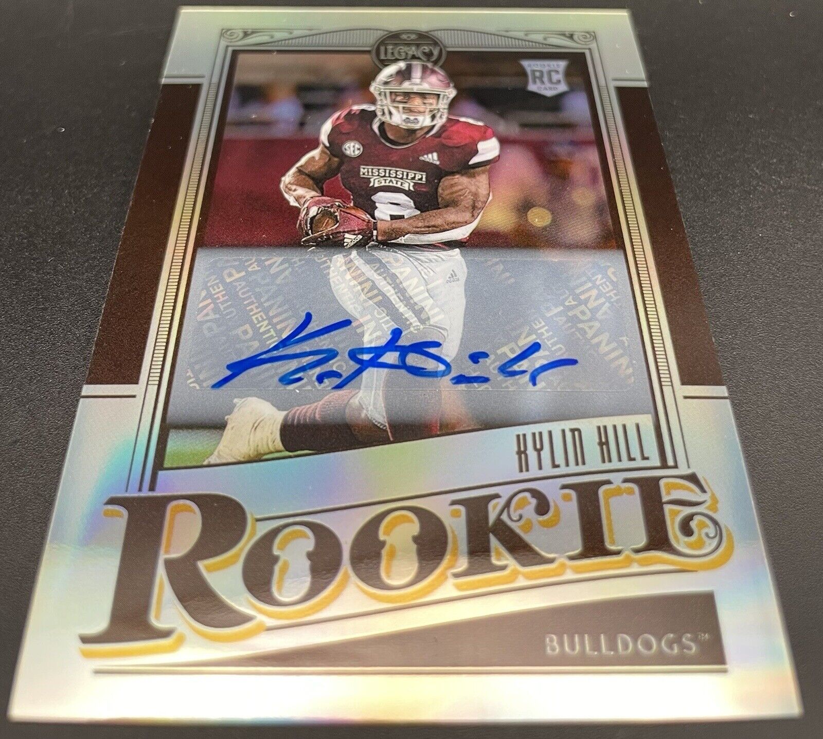 Kyllin Hill 2021 Panini Legacy #171 Autograph, RC Mississippi State / Pakers