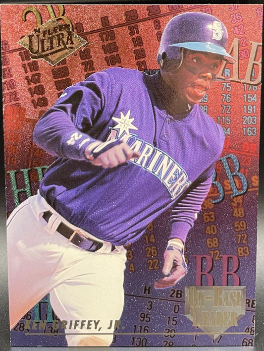 1994 Ultra Ken Griffey Jr. On-Base Pink/blue Foil Flake #6 Seattle Mariners Rare