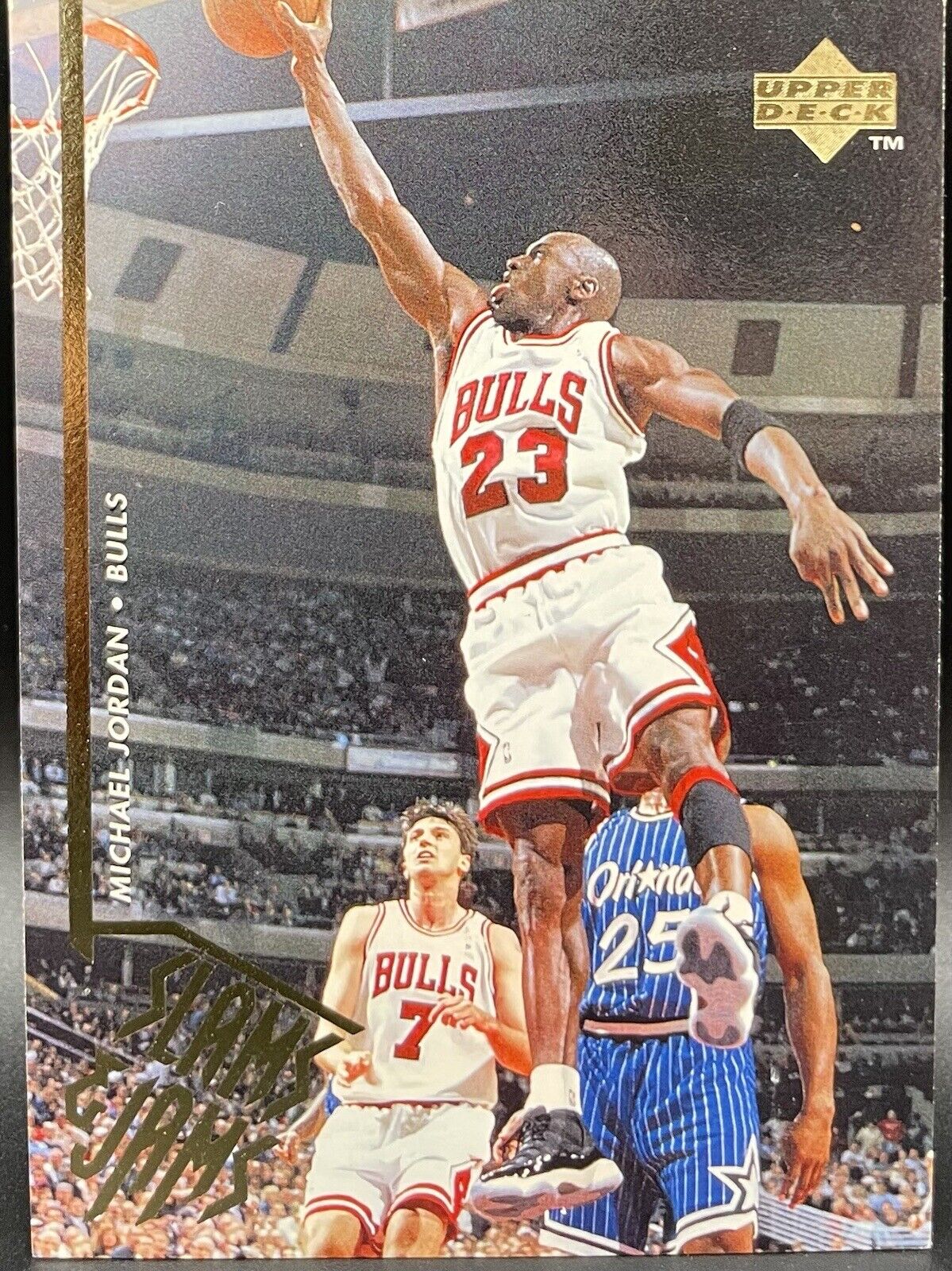 1995-96 Upper Deck - Slams & Jams Gold Electric Court #352 Michael Jordan 2 Card