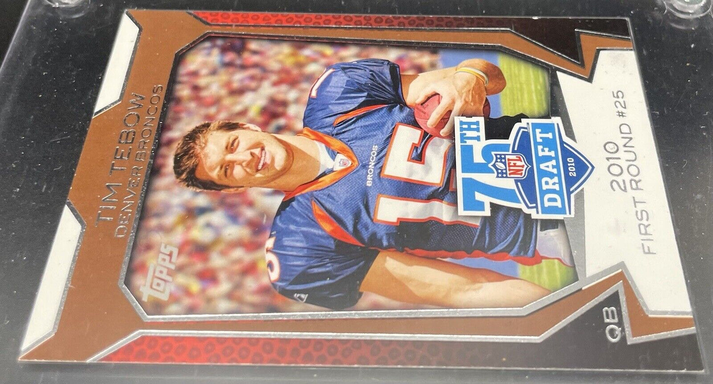 Tim Tebow 2010 Topps 75th Draft #75DA-12 Denver Broncos first Round #25 