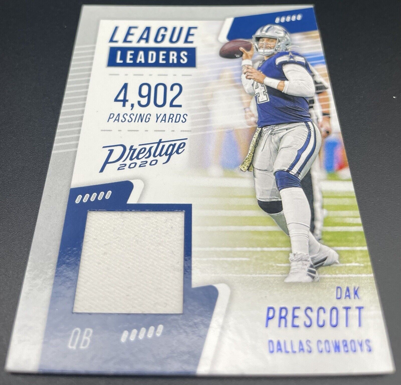 Dak Prescott 2020 Panini Prestige #LL-DP Patch League Leaders Dallas Cowboys