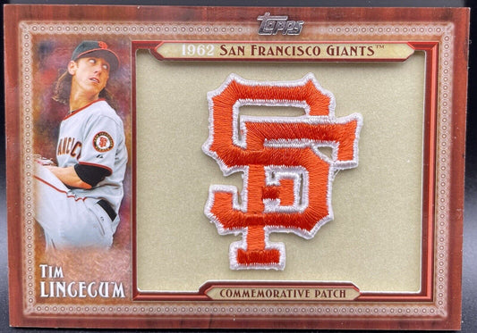 Tim Lingegum 2011 Topps #TLMP-TL 1962 Commemorative Patch San Francisco Giants￼