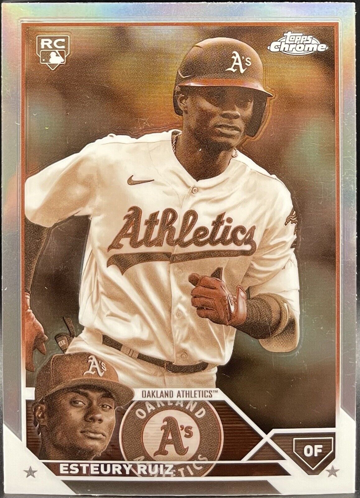 Esteury Ruiz 2023 Topps Chrome Sepia Refractors #99  RC Oakland Athletics