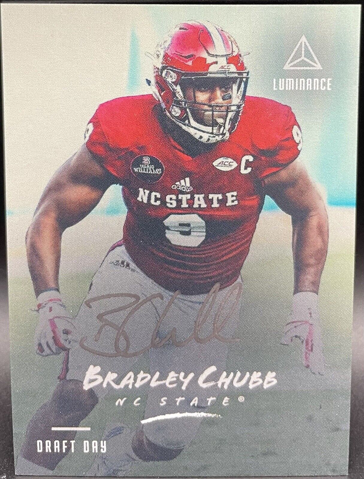 2018 Panini Luminance - Draft Day Signatures Silver #RI-17 Bradley Chubb (AU,...