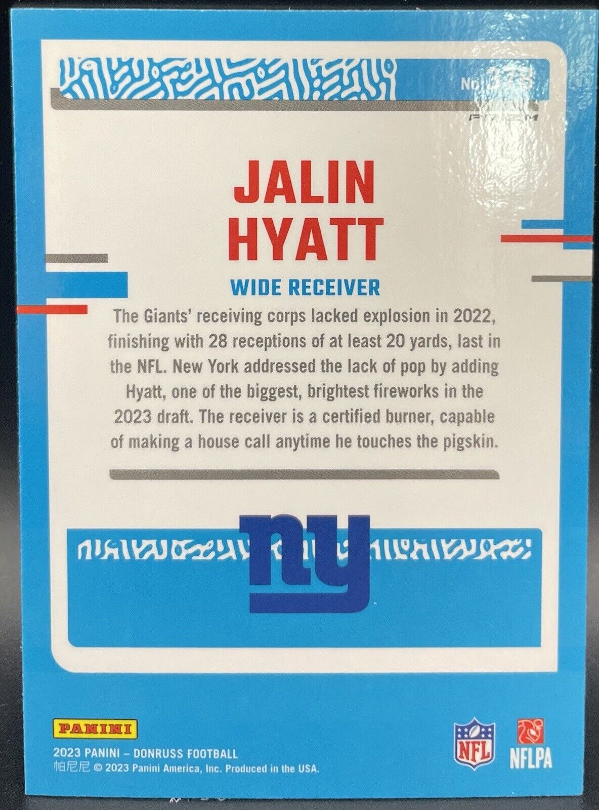 2023 Panini Donruss - Rated Rookie Optic Preview Pink Prizm #378 Jalin Hyatt...