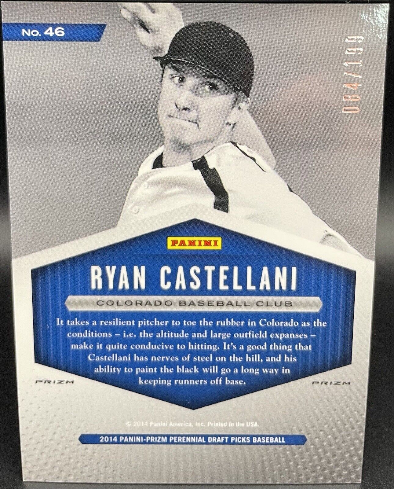 Ryan Castellani 2014 Panini Prizm #46 Draft Picks 084/199 Colorado Rockies