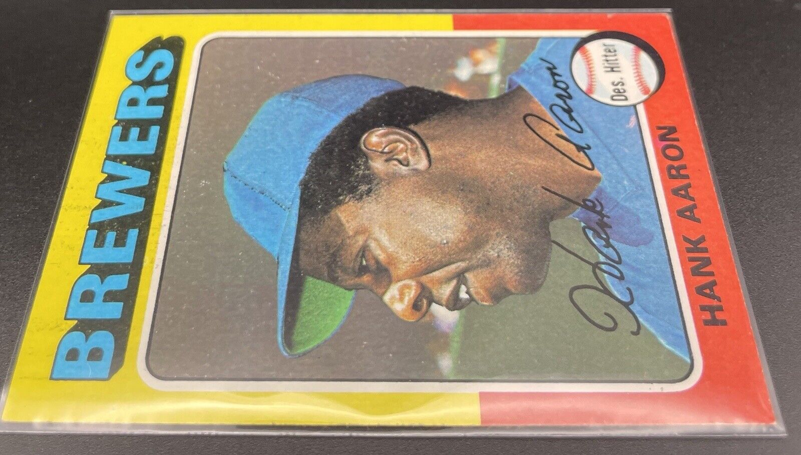 Hank Aaron 1975 Topps #66 Milwaukee Brewers HOF 