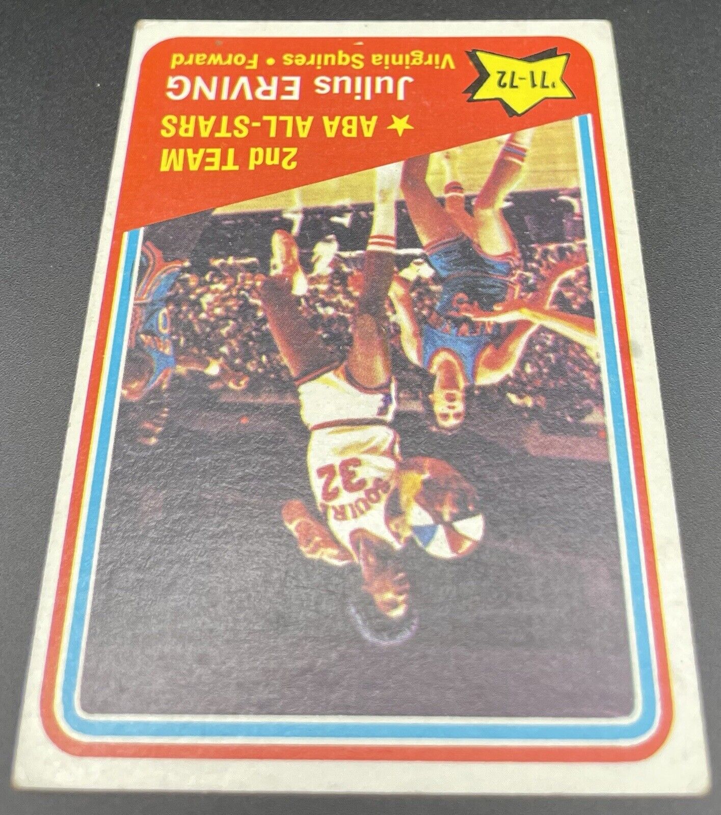 Julius Erving rookie card 1972 Topps #255 Virginia Squires HOF Dr. J