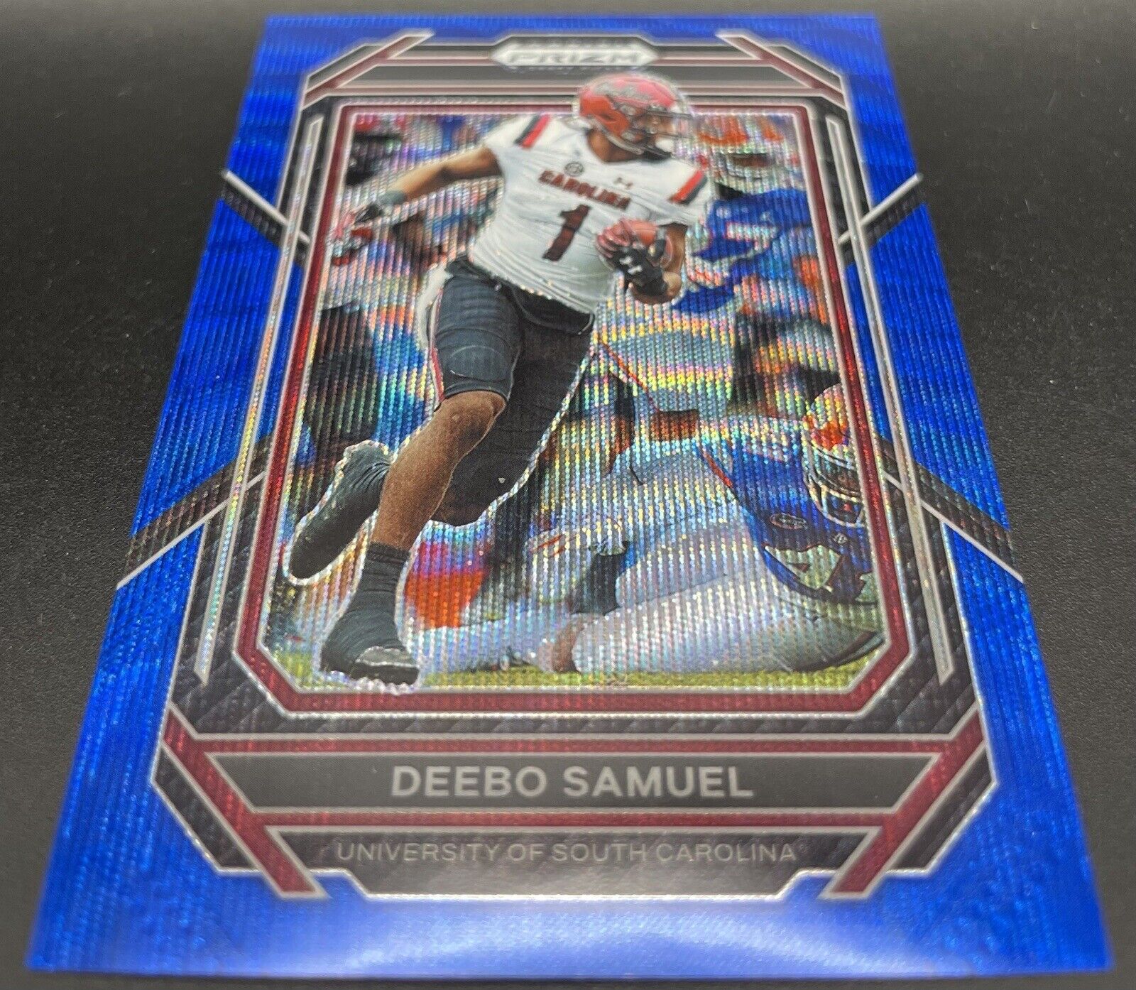 2023 Panini Prizm Draft Picks - Blue Wave Prizm #27 Deebo Samuel /249