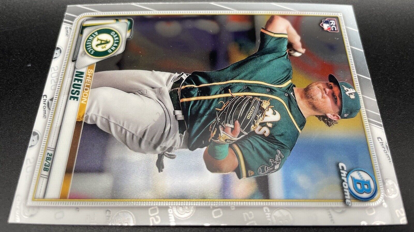 Sheldon Neuse 2020 Bowman Chrome RC #30 Oakland Athletics