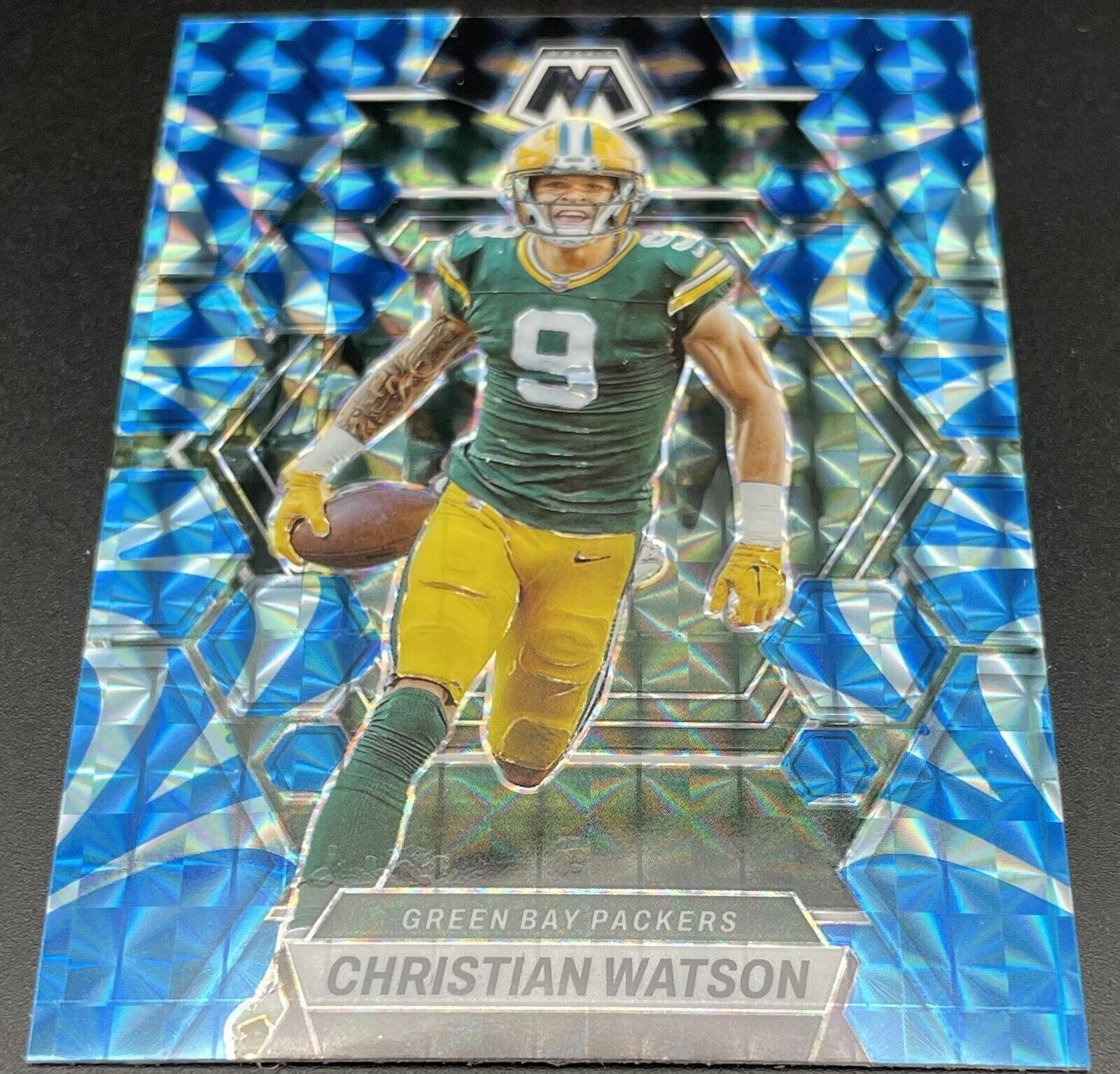 2023 Panini mosaic Christian Watson #86 Green Bay Packers Blue Parallel 🔥🔥