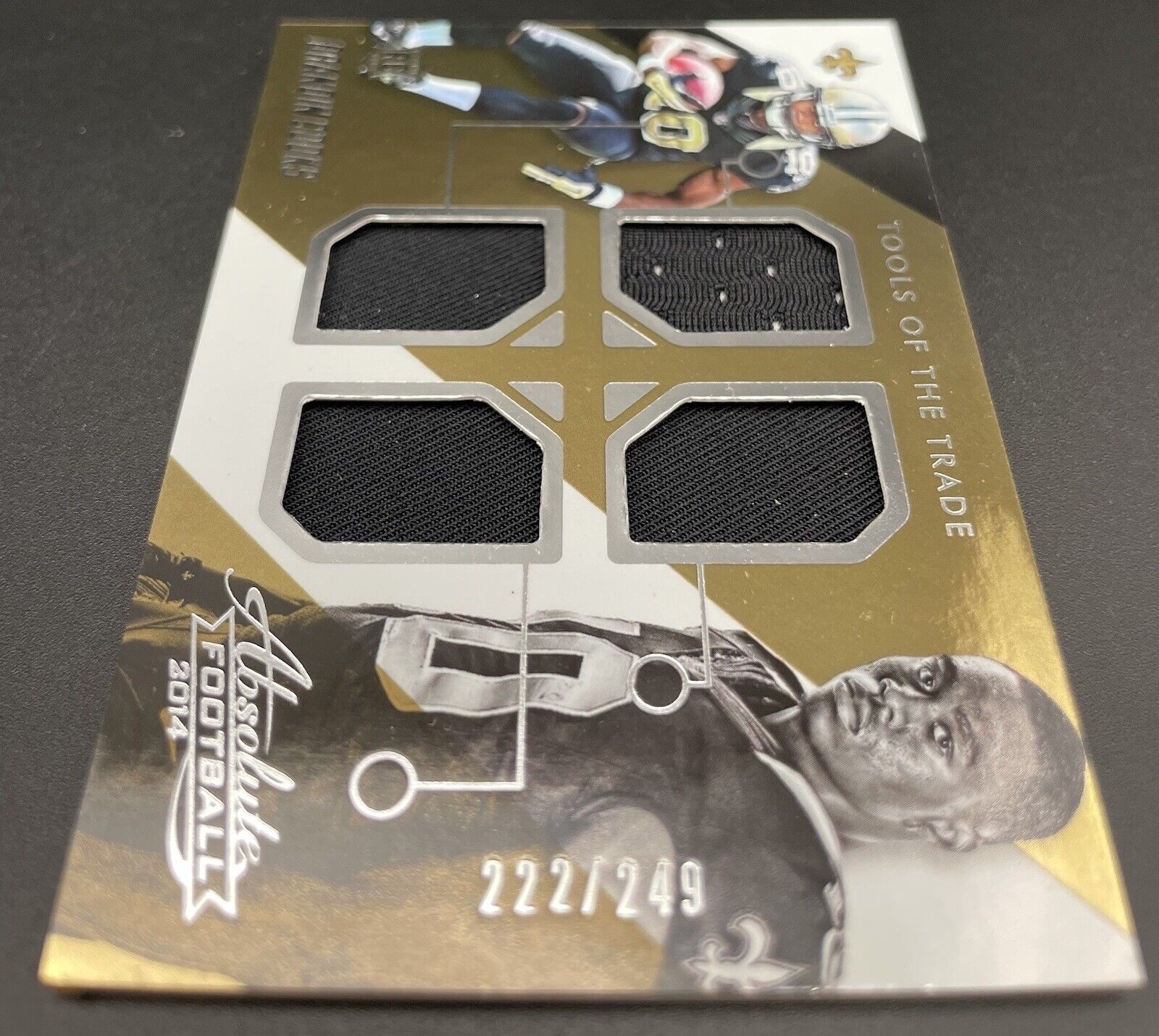 Brandin Cooks 2014 Panini Absolute #Q-BC RC, 222/249, Quad Patch Saints 