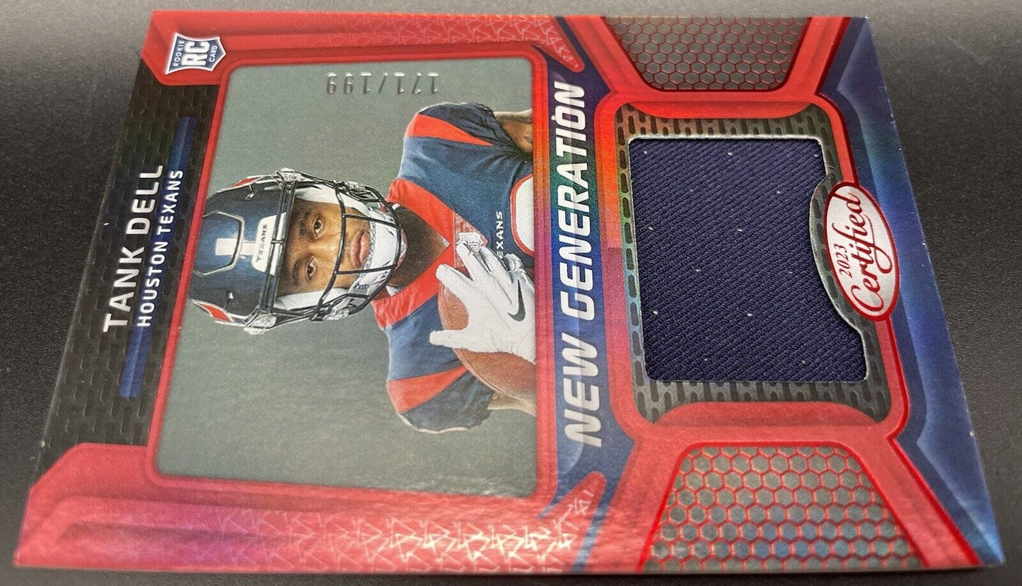 2023 Panini Certified - New Generation Jerseys Mirror Red #NGJM-21 Tank Dell RC