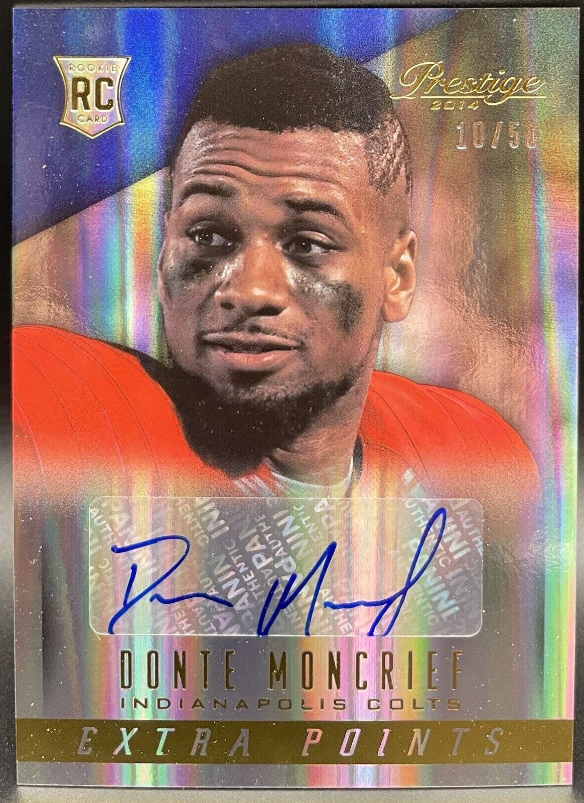 Donte Moncrief 2014 Panini Prestige Rookie Auto Gold Signatures #233 /50