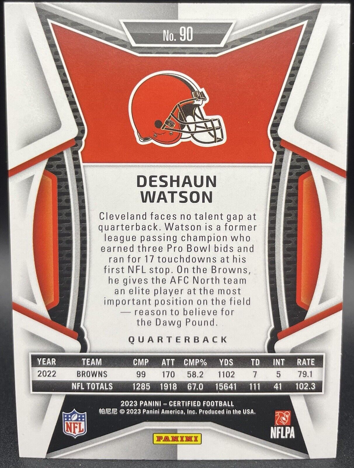 2023 Panini certified Deshaun Watson #90 Cleveland Browns 81/99 pink 🔥🔥