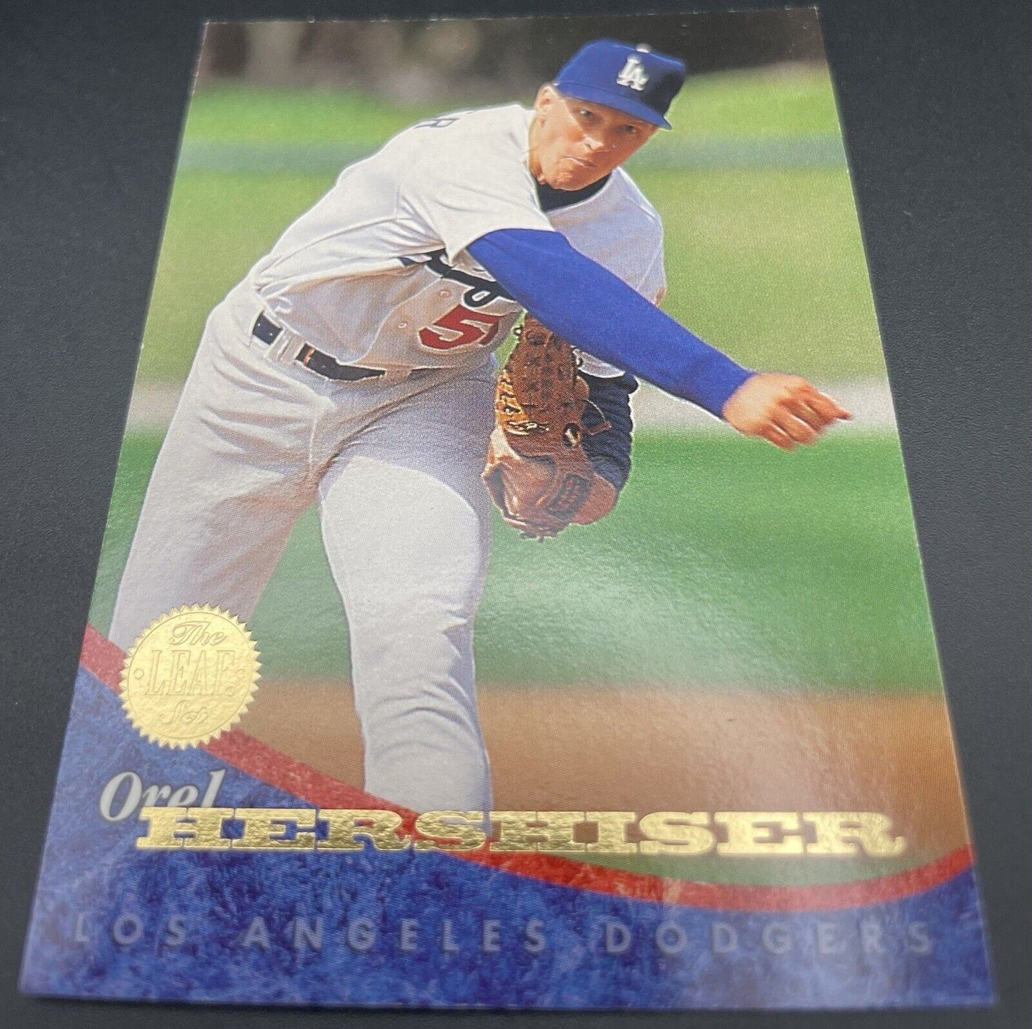 Orel Hershiser 1994 Donruss The Leaf Set #16 Los Angeles Dodgers Limited Edition