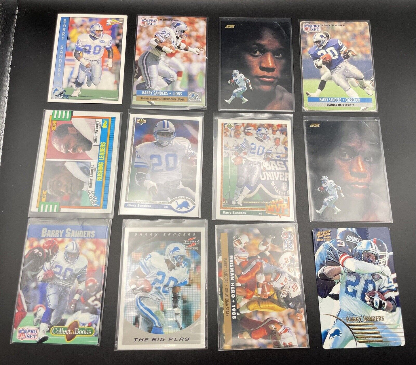 Barry Sanders 1990-1997 Upper Deck, Score, Pinnacle, Collect A Books, HOF...