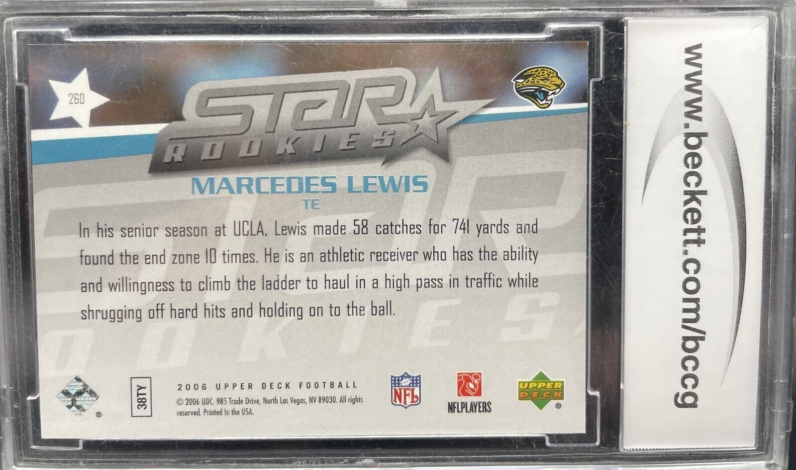 Marcedes Lewis 2006 Upper Deck Exclusive Edition #260 Rookie Jacksonville...