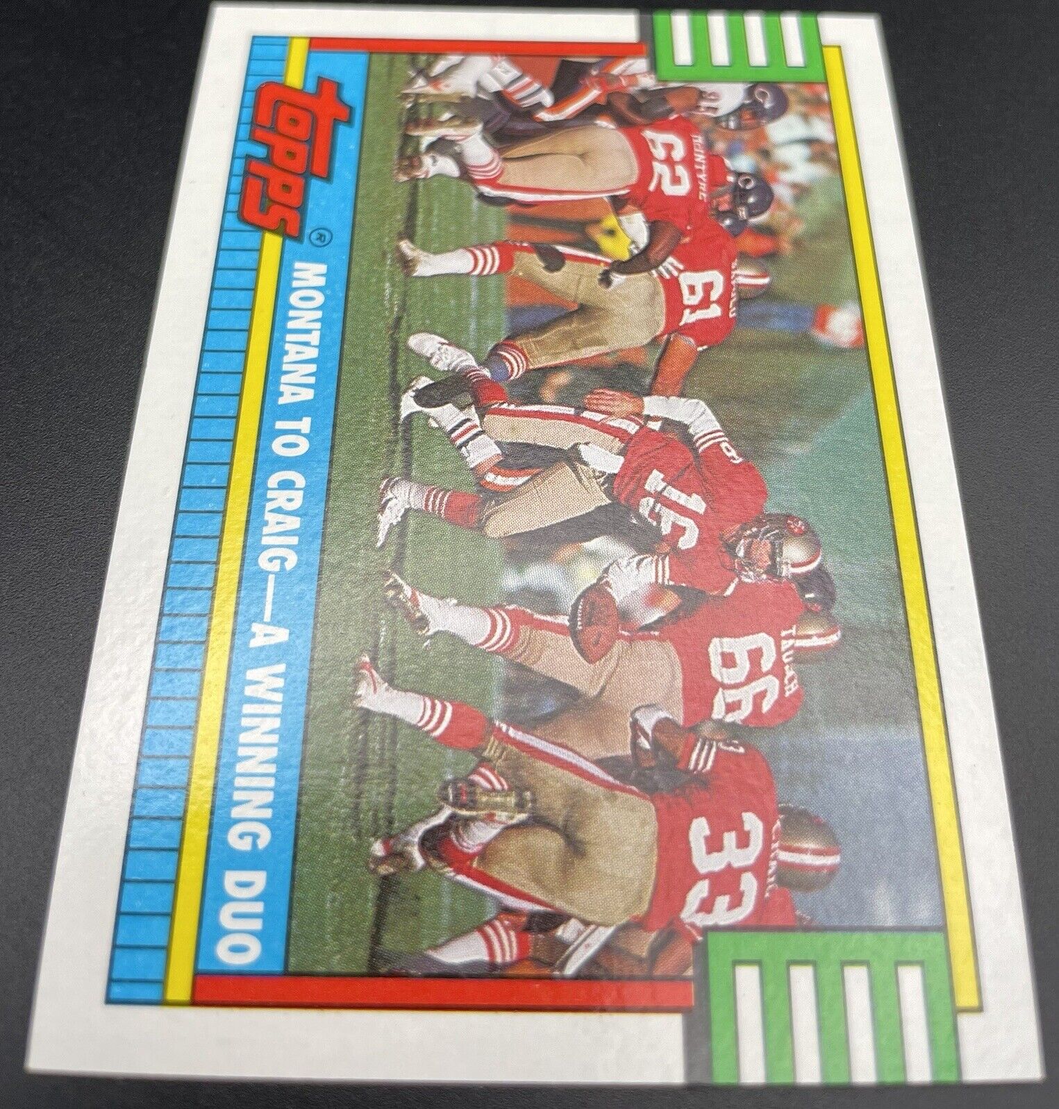 Joe Montana & Roger Craig 1990 Topps #515 A Winning Duo San Francisco 49Ers