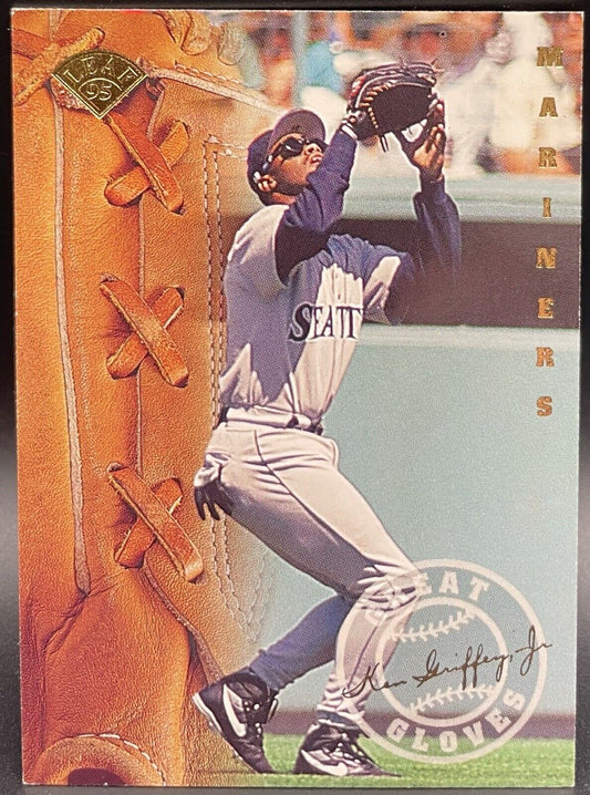 KEN GRIFFEY JR 1995 DONRUSS LEAF GREAT GLOVES 6 SEATTLE MARINERS HOF MVP