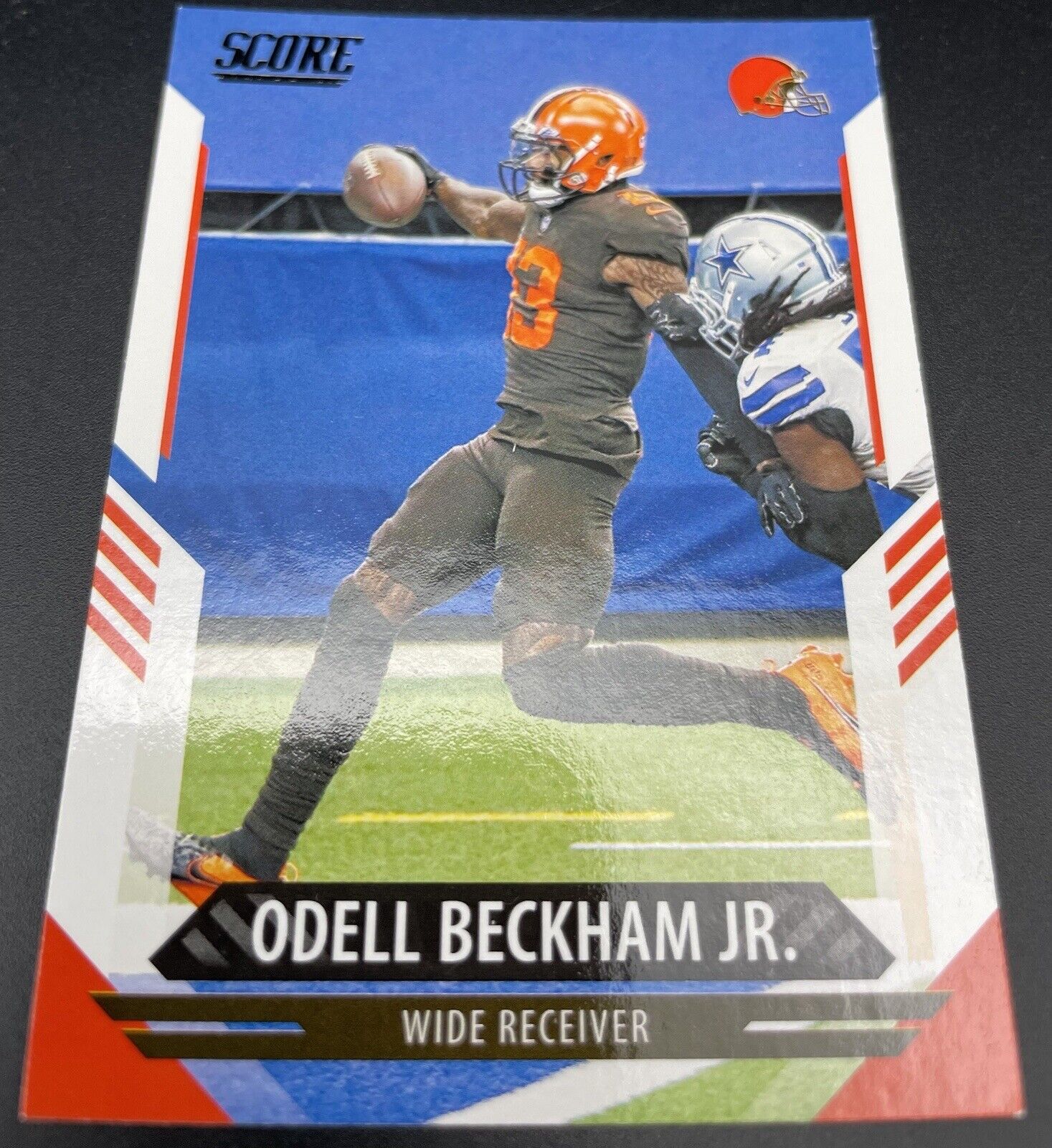 Odell Beckham Jr. 2021 Panini Score Football Base Card #107 Cleveland Browns NFL