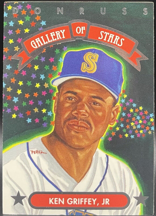 KEN GRIFFEY JR 1992 Leaf Donruss Baseball Gallery Of Stars Card #GS-8 