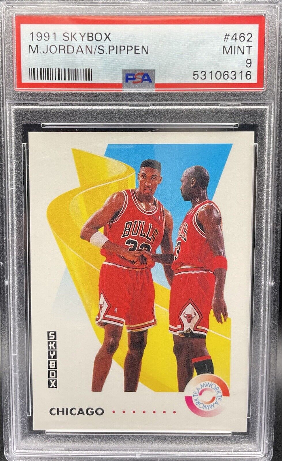 1991 Skybox Michael Jordan / Scottie Pippen  #462 Team Work Bulls 🔥🏀🔥