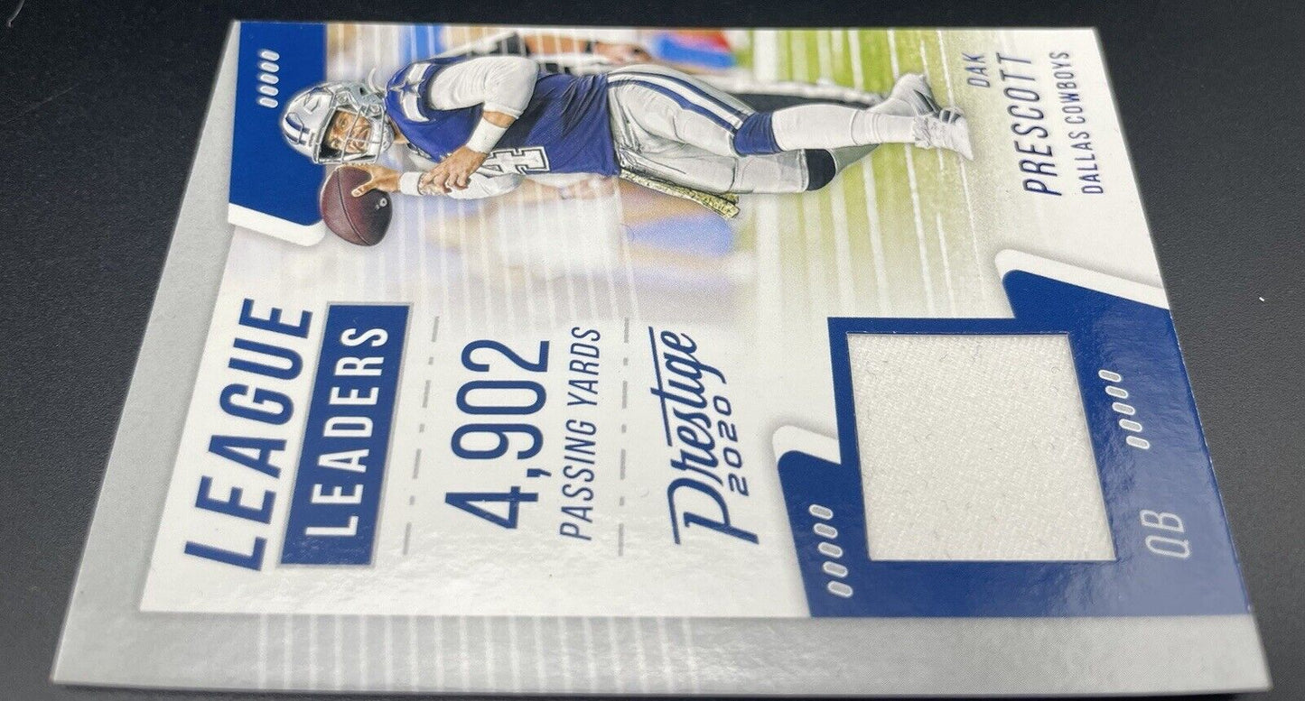 Dak Prescott 2020 Panini Prestige #LL-DP Patch League Leaders Dallas Cowboys