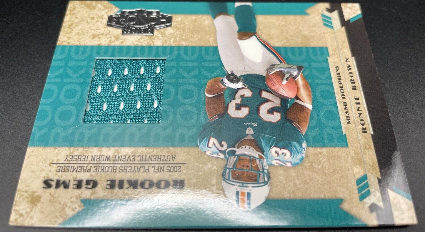 Ronnie Brown 2005 Donruss Playoff Honors #RG-221 Patch /750 RC Miami Dolphins