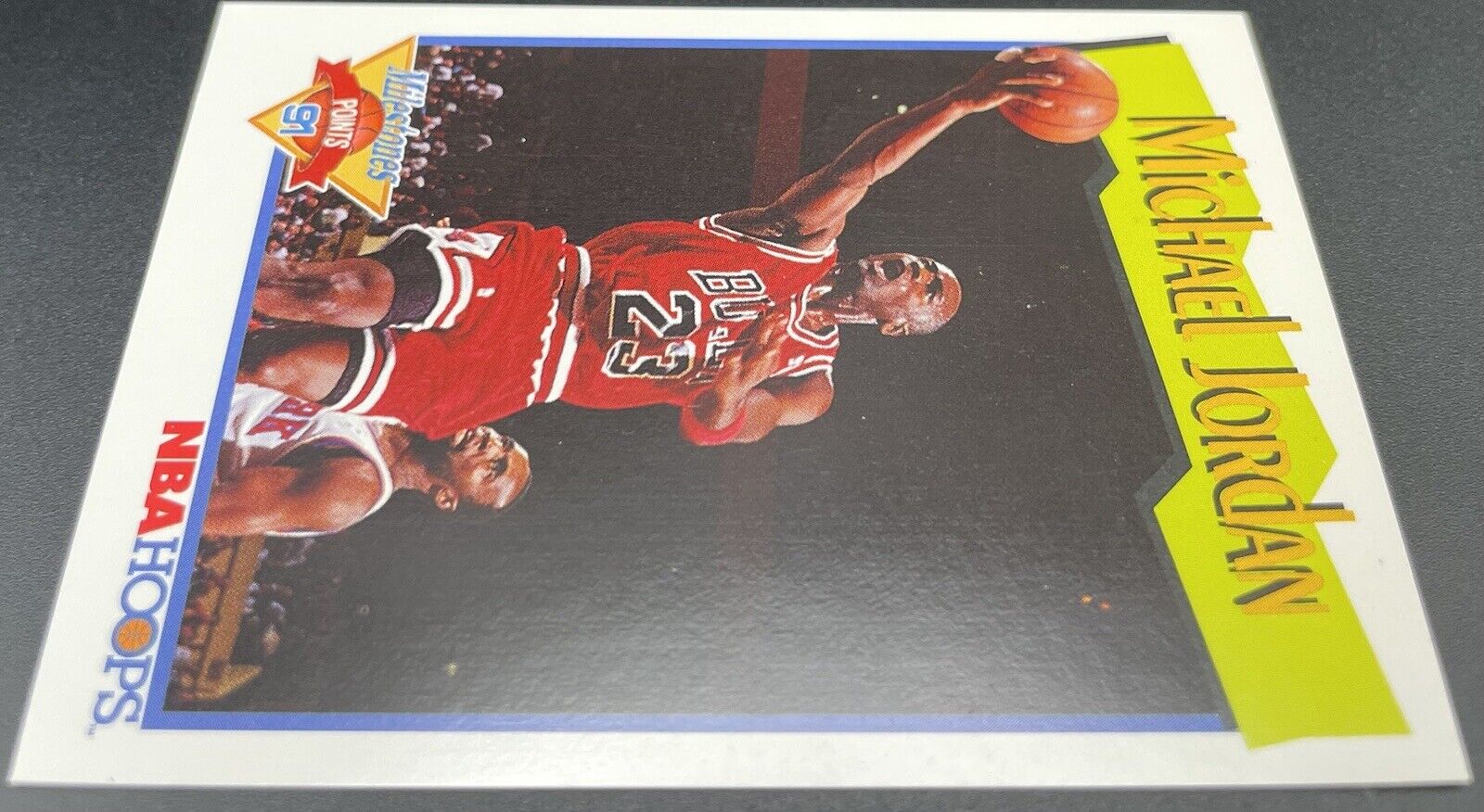 Michael Jordan 1991 NBA Hoops #317 Milestone Points Leader 5th Year In Row