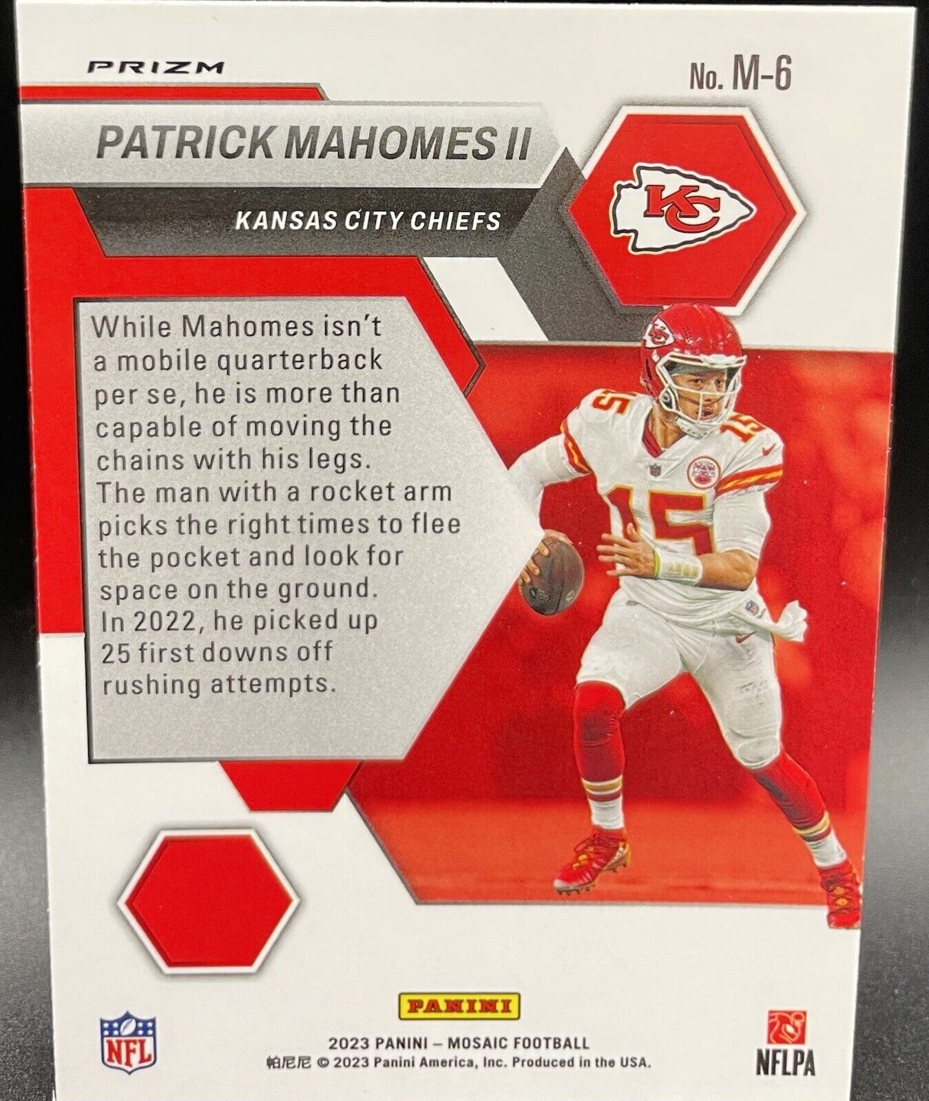 Patrick Mahomes II 2023 Panini Mosaic Disco Silver #M-6 Kansas City Chiefs