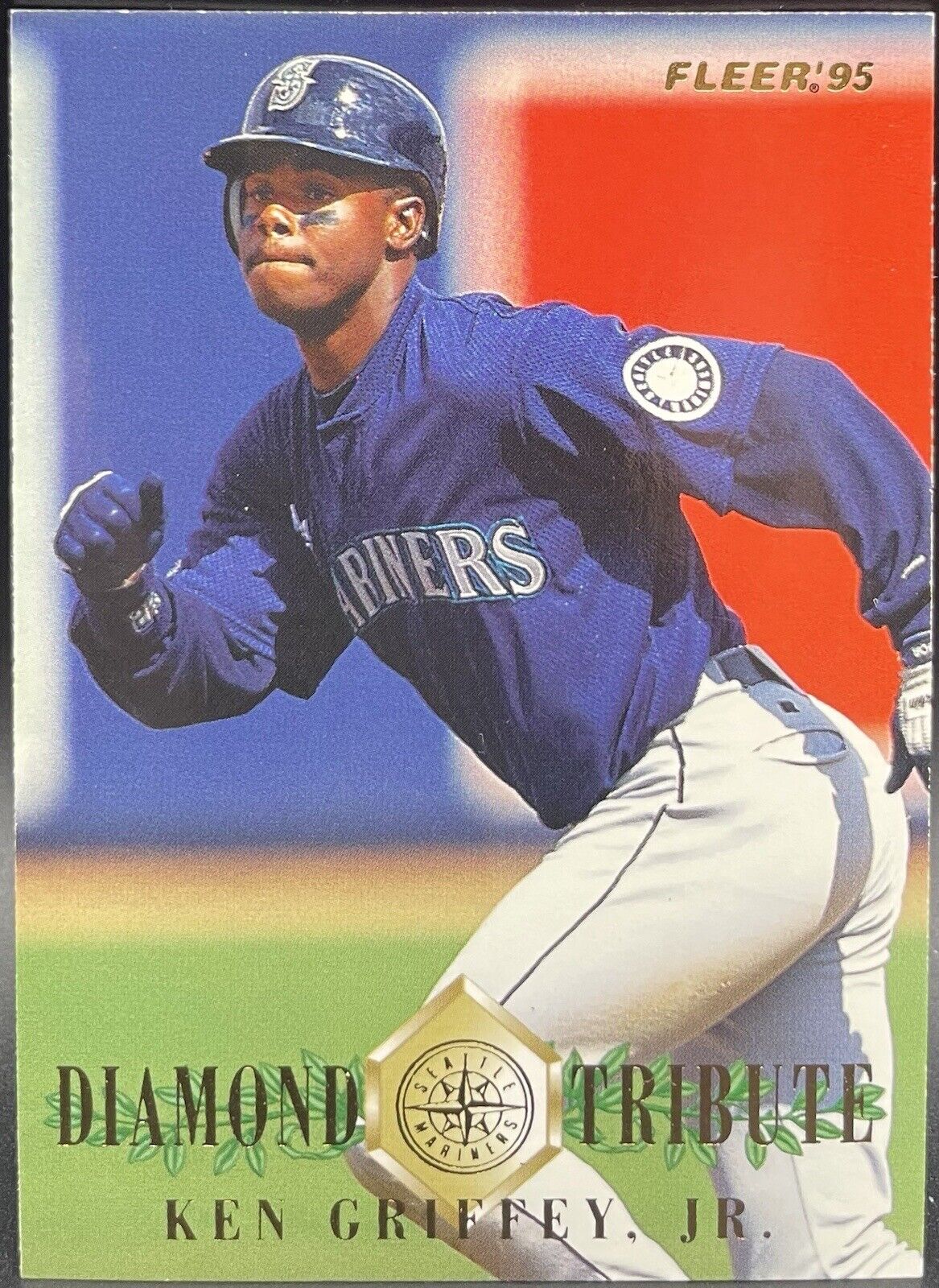 Ken Griffey Jr. #6 of 10 (1995 Fleer) Diamond Tribute Seattle Mariners HOF⚾⚾💥