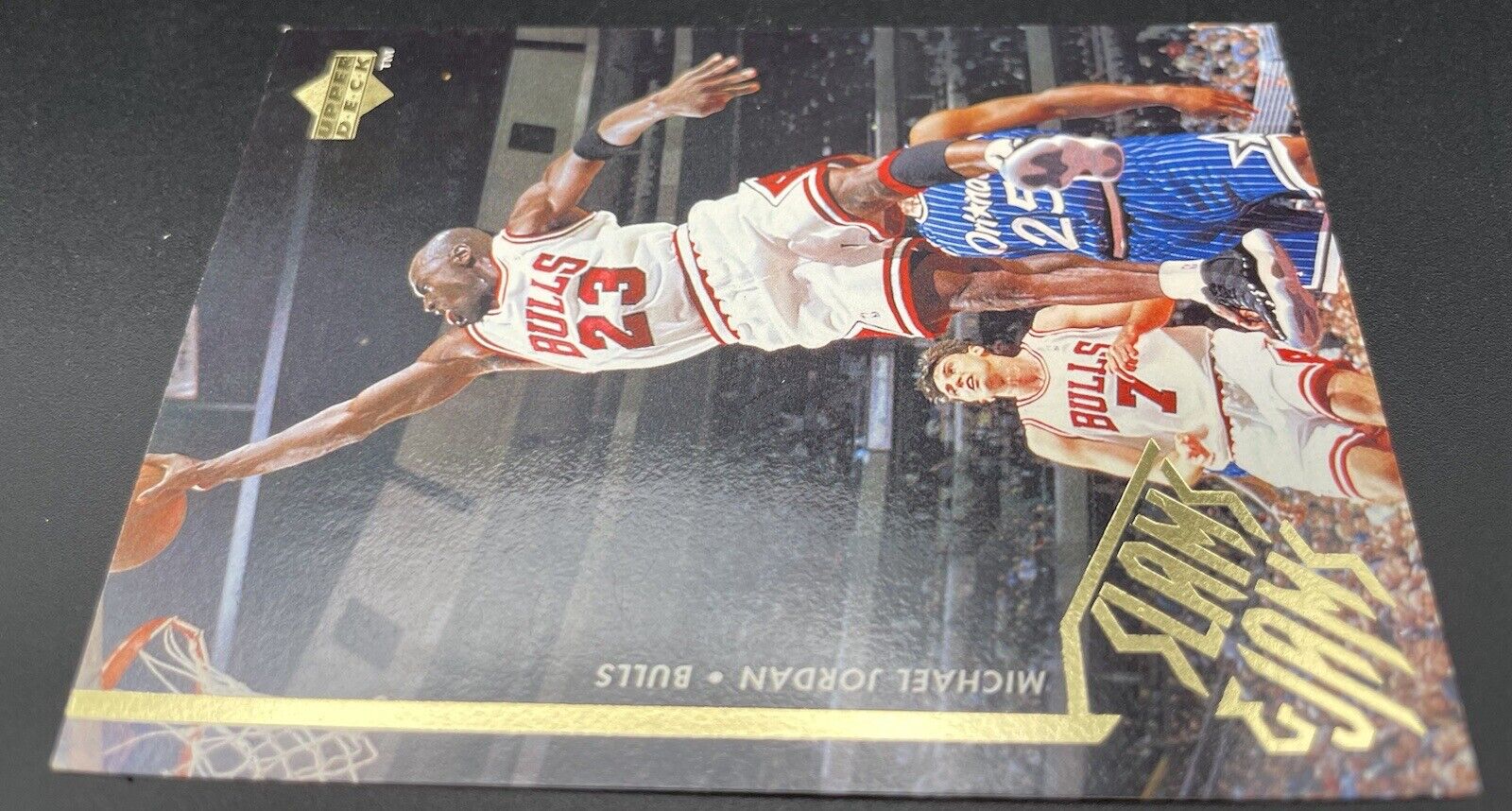 1995-96 Upper Deck - Slams & Jams Gold Electric Court #352 Michael Jordan 2 Card