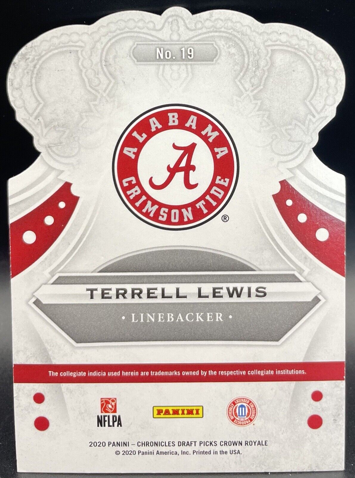 Terrell Lewis 2020 Panini Chronicles #19 RC Los Angeles Rams Crown Royal  👑👑￼