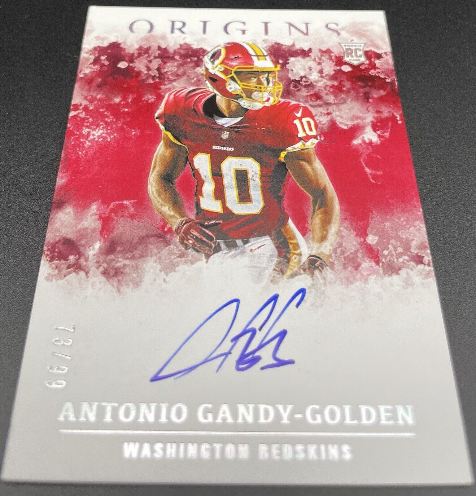 2020 Panini Origins Rookie Auto (RC) Antonio Gandy-Golden #RA-AO Commanders