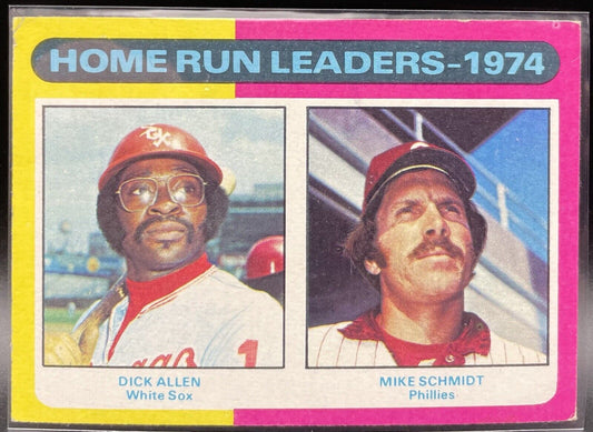 1975 Topps '74 HOME RUN LEADERS #307! Dick Allen, Mike Schmidt HOF