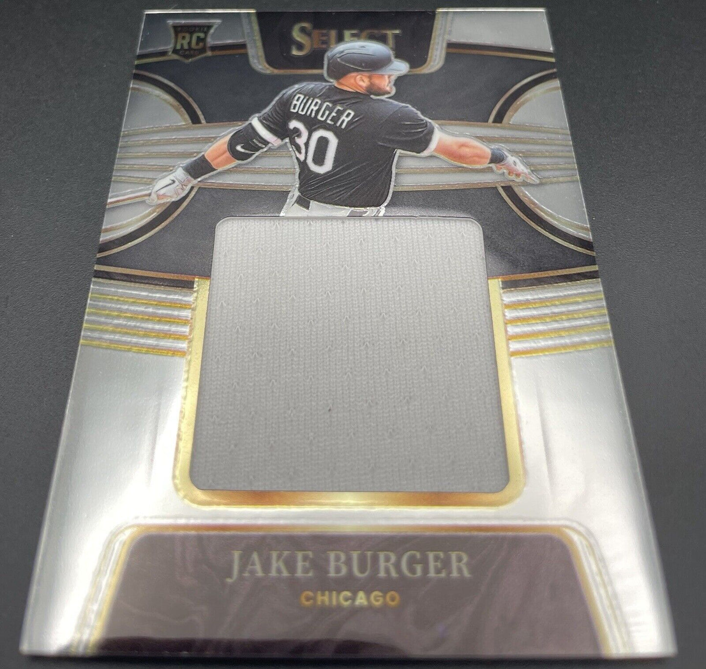 Jake Burger 2022 Panini Select #RJS-JB ROOKIE CARD JERSEY Chicago White Sox