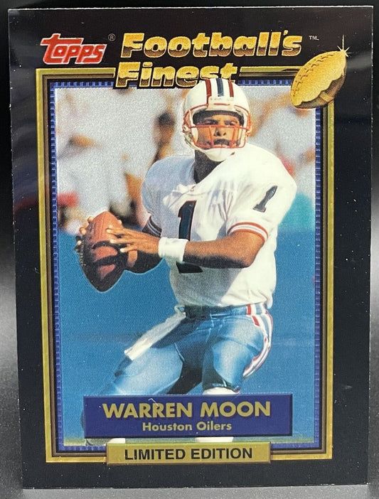 Warren Moon 1992 Topps 19 Of 44 Footballs Finest Limited Houston Oilers