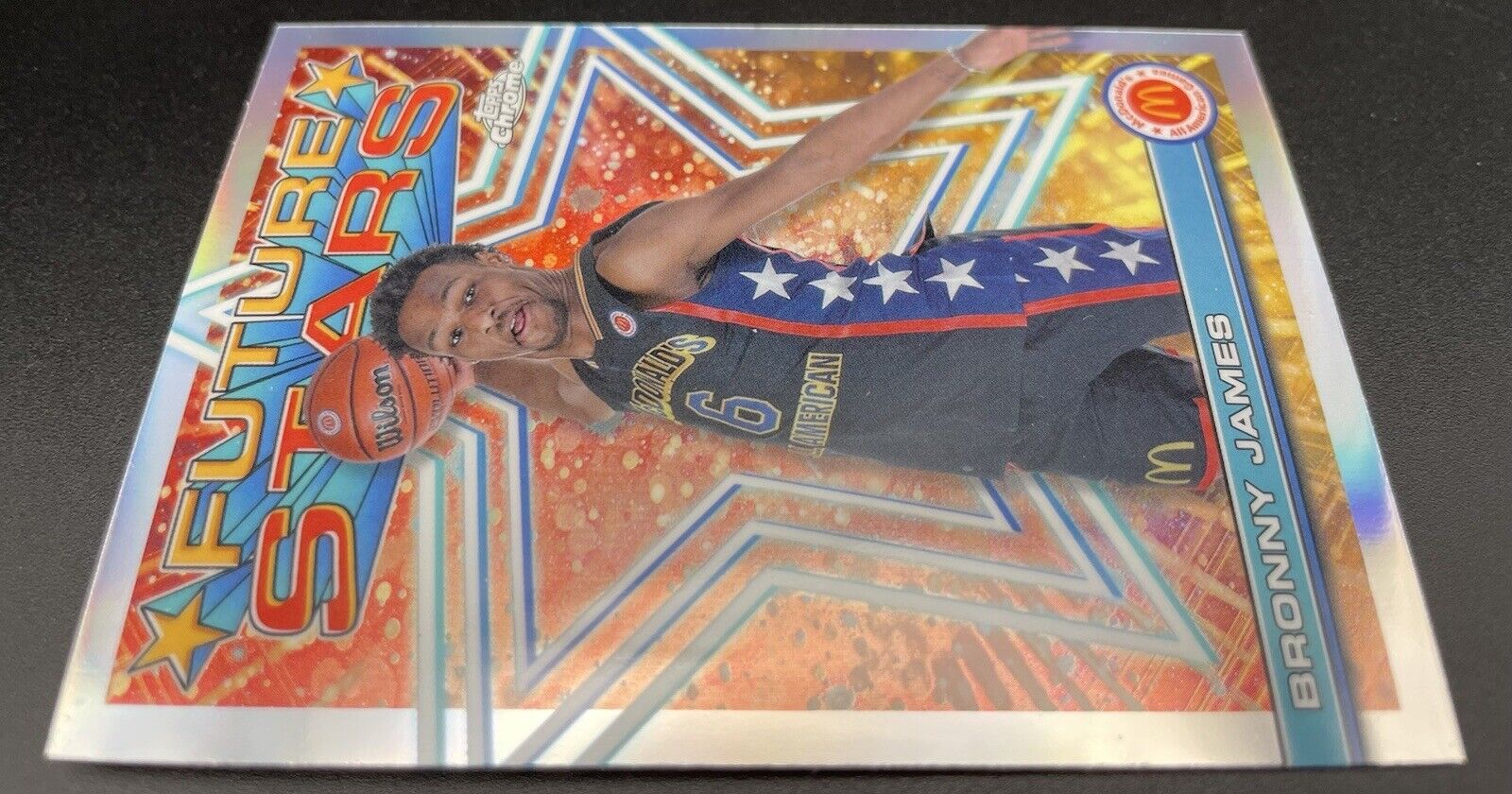 Bronny James 2023 Topps Chrome McDonald’s  All-American Future Stars #FS-10 Holo