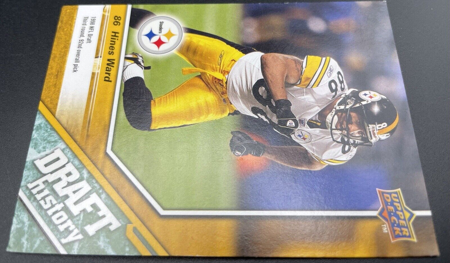 Hines Ward 2009 Upper Deck Draft History #196 Pittsburgh Steelers