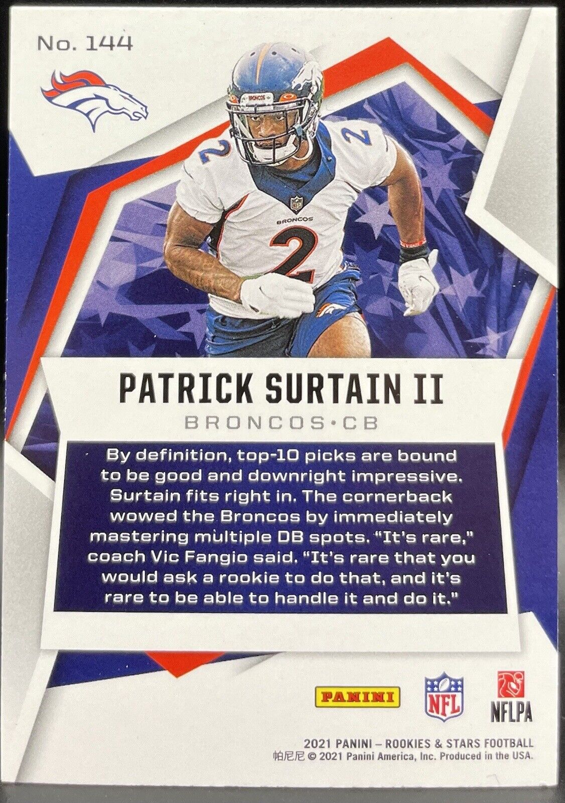 2021 Panini Rookies & Stars - Rookies Green #144 Patrick Surtain II (RC)