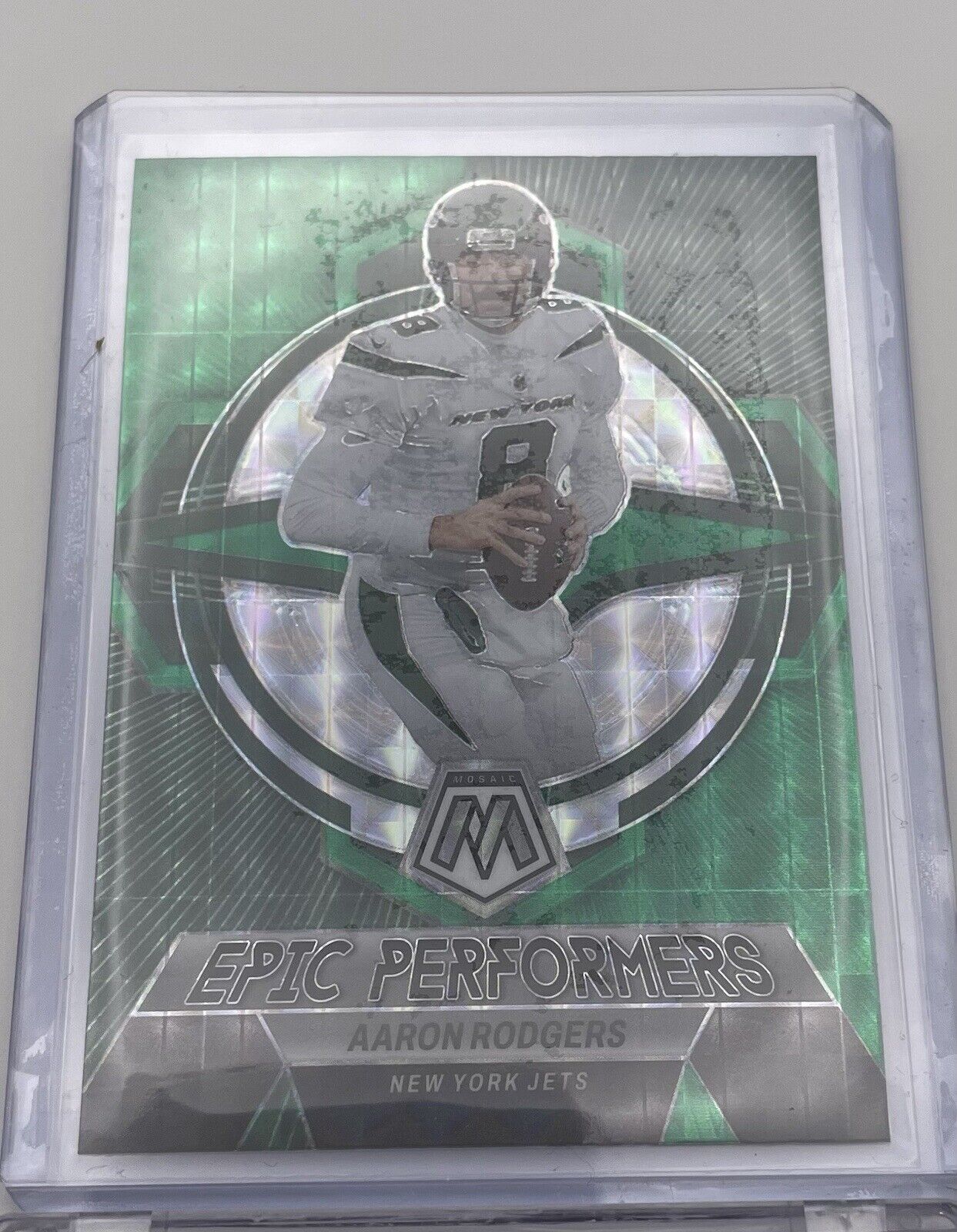 2023 Mosaic - Aaron Rodgers Epic Performers Green Color Match #EP-AR - Jets 🔥🏈