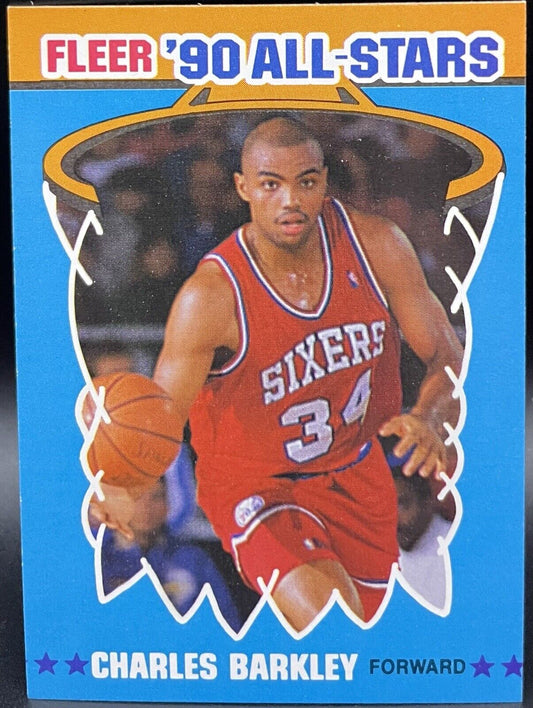 1990 Fleer Basketball CHARLES BARKLEY All-Star #1 Philadelphia 76ers